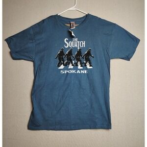 The Duck Co. Squatch Spokane Graphic Print‎ Crew Neck T-Shirt, L Big Foot F